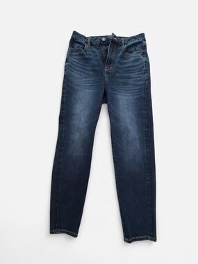 Women’s High-Rise Dark Blue Straight Jeans